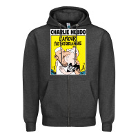 Charcoal Heather charlie hebdo Zipper Hoodie - artisFamous