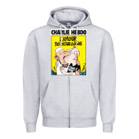 Heather Grey charlie hebdo Zipper Hoodie - artisFamous