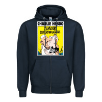 Navy charlie hebdo Zipper Hoodie - artisFamous