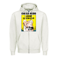 Oatmeal Heather charlie hebdo Zipper Hoodie - artisFamous