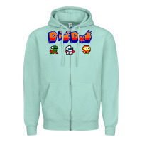 Seafoam dig dug Zipper Hoodie - artisFamous