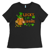 Black lucky i'm gnome it St. Patricks Day Ladies Tee - FaDigitalArtStudio