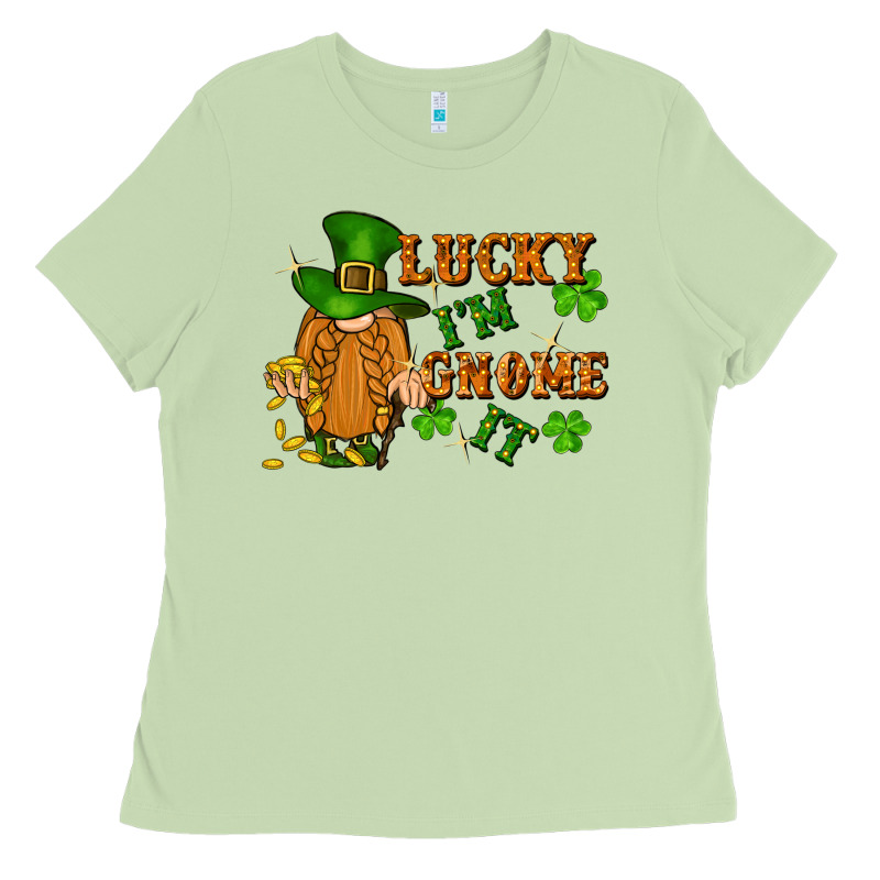 Lucky I'm Gnome It St. Patricks Day Ladies Tee by FaDigitalArtStudio | Teevron