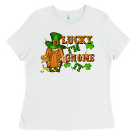 White lucky i'm gnome it St. Patricks Day Ladies Tee - FaDigitalArtStudio