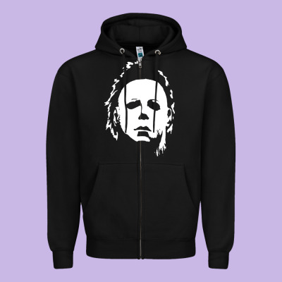 Halloween Horror Myers Zipper Hoodie Designed By Artisfamous