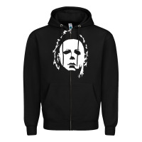 Black halloween horror myers Zipper Hoodie - artisFamous