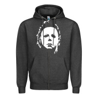 Charcoal Heather halloween horror myers Zipper Hoodie - artisFamous
