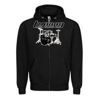 Black ludwig drum Zipper Hoodie - artisFamous