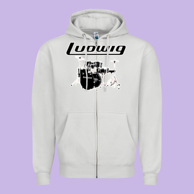 Ludwig Drum Zipper Hoodie Designed By Artisfamous