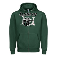 Sports Green ludwig drum Zipper Hoodie - artisFamous