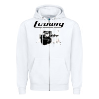 White ludwig drum Zipper Hoodie - artisFamous