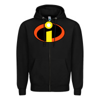 Black top incredibles Zipper Hoodie - artisFamous
