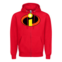 Red top incredibles Zipper Hoodie - artisFamous