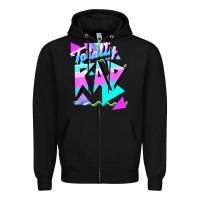 Black 1980's style totally rad 80s casual  v.10.1 tank top Zipper Hoodie - artisFamous