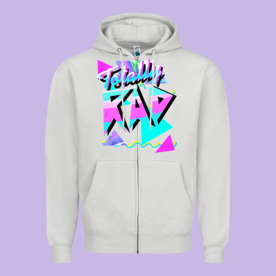 1980's Style Totally Rad 80s Casual  V.10.1 Tank Top Zipper Hoodie Designed By Artisfamous