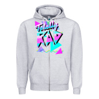 Heather Grey 1980's style totally rad 80s casual  v.10.1 tank top Zipper Hoodie - artisFamous