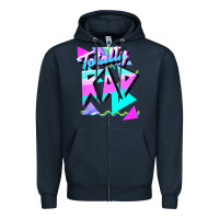 Navy 1980's style totally rad 80s casual  v.10.1 tank top Zipper Hoodie - artisFamous