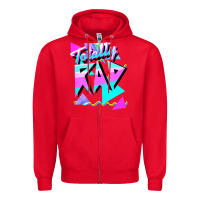 Red 1980's style totally rad 80s casual  v.10.1 tank top Zipper Hoodie - artisFamous