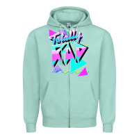 Seafoam 1980's style totally rad 80s casual  v.10.1 tank top Zipper Hoodie - artisFamous