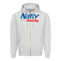 Dove Grey natty daddy Zipper Hoodie - artisFamous
