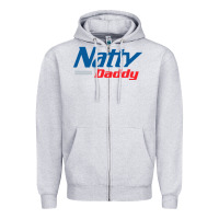 Heather Grey natty daddy Zipper Hoodie - artisFamous