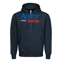 Navy natty daddy Zipper Hoodie - artisFamous