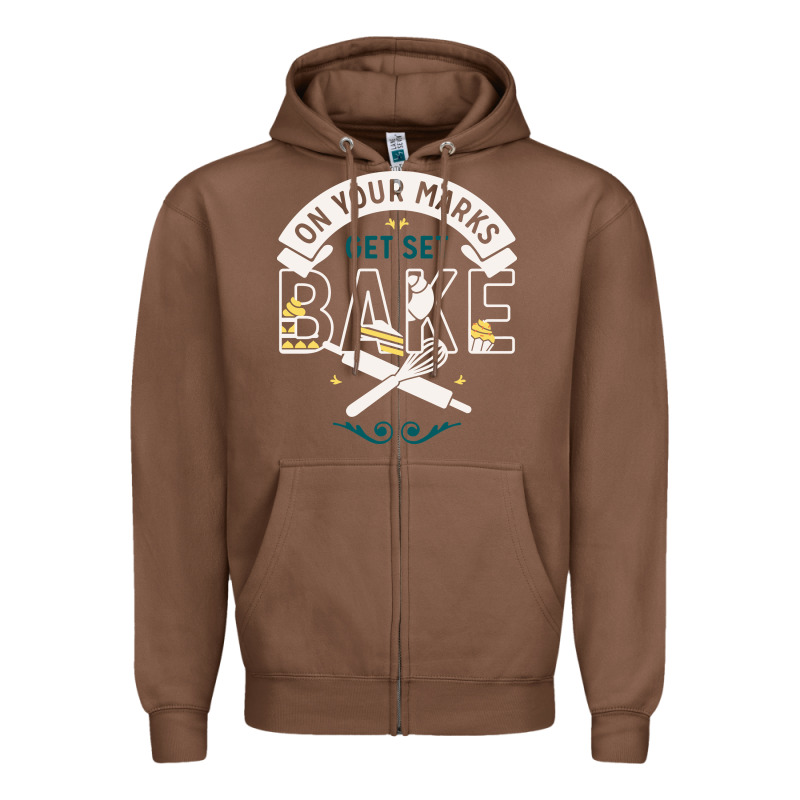 On Your Marks Get Set Bake Zipper Hoodie by artisFamous | Teevron