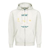 Oatmeal Heather on your marks get set bake Zipper Hoodie - artisFamous