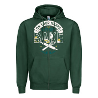 Sports Green on your marks get set bake Zipper Hoodie - artisFamous