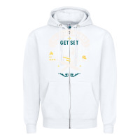 White on your marks get set bake Zipper Hoodie - artisFamous