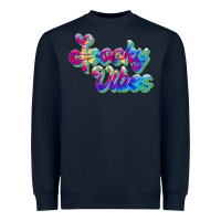 Navy spooky vibes Heavyweight Sweatshirt - JahusDesignShop
