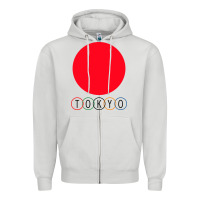 Dove Grey Japan Flag Olympics Zipper Hoodie - artisFamous