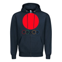 Navy Japan Flag Olympics Zipper Hoodie - artisFamous