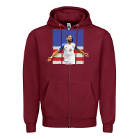 Burgundy Usmnt Zipper Hoodie - artisFamous