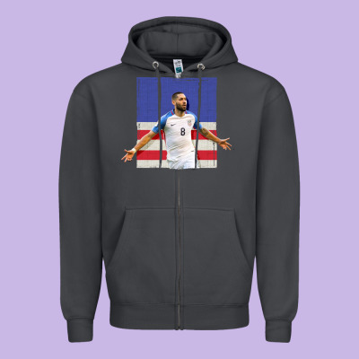 Usmnt Zipper Hoodie Designed By Artisfamous