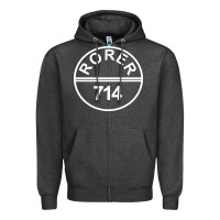 Charcoal Heather rorer 714 Zipper Hoodie - artisFamous