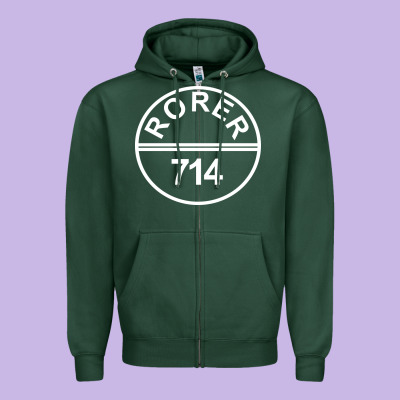 Rorer 714 Zipper Hoodie Designed By Artisfamous