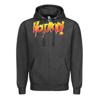 Charcoal Heather rowdy roddy piper hot rod vintage, Zipper Hoodie - artisFamous