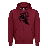 Burgundy motocross dirt bike design got dirt Zipper Hoodie - artisFamous
