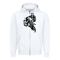 White motocross dirt bike design got dirt Zipper Hoodie - artisFamous