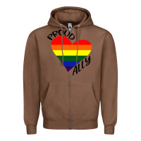 Chestnut proud ally lgbt heart gay pride month Zipper Hoodie - artisFamous