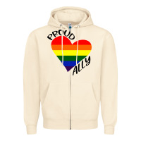 Sandshell proud ally lgbt heart gay pride month Zipper Hoodie - artisFamous
