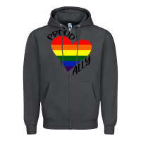Smoke proud ally lgbt heart gay pride month Zipper Hoodie - artisFamous