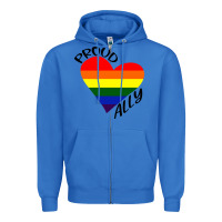 True Royal proud ally lgbt heart gay pride month Zipper Hoodie - artisFamous