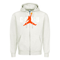 Oatmeal Heather goku Zipper Hoodie - artisFamous