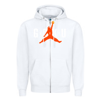 White goku Zipper Hoodie - artisFamous