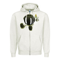 Oatmeal Heather self destruction Zipper Hoodie - artisFamous
