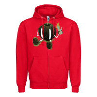 Red self destruction Zipper Hoodie - artisFamous