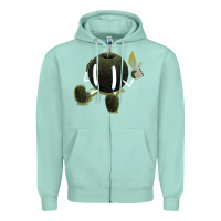 Seafoam self destruction Zipper Hoodie - artisFamous