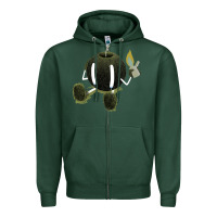 Sports Green self destruction Zipper Hoodie - artisFamous